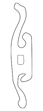 34211159963 - Brakes: Brake Pads Clip for BMW: 325i, 325xi, 330i, 330xi, 740i, 740iL, 750iL, 840Ci, 850Ci, 850CSi, 850i, X5 Image