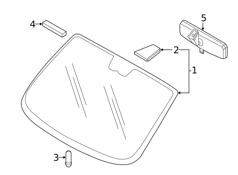 Glass - Windshield for 2015 Ram ProMaster City #0