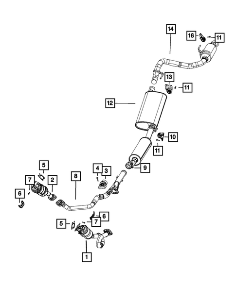 Exhaust System for 2020 Jeep Gladiator #0