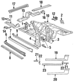 E7ZZ61023A40A - Body: Cowl Top Panel Brace for Ford: LTD, Mustang | Lincoln: Continental | Mercury: Capri, Marquis Image