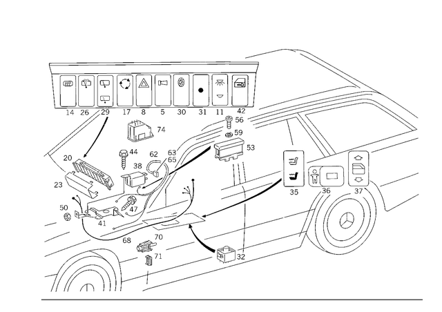 1248210251 - Electrical System: Switch for Mercedes-Benz Image image