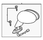 NE5169180K85 - : Mirror Assembly - Driver's Side (LH) for Mazda: MX-5 Miata Image