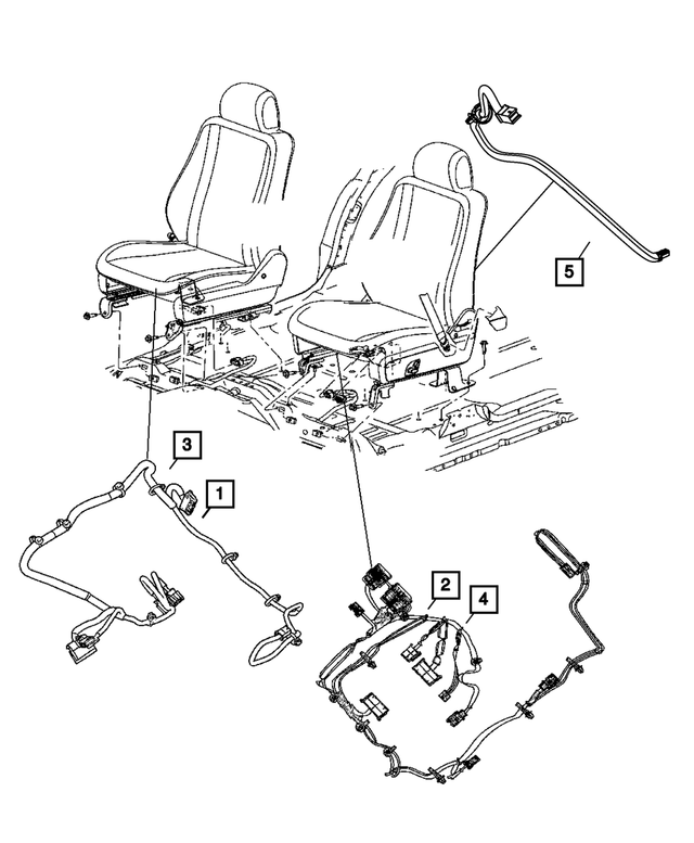 68003187AA - Electrical: Power Seat Wiring for Mopar Image