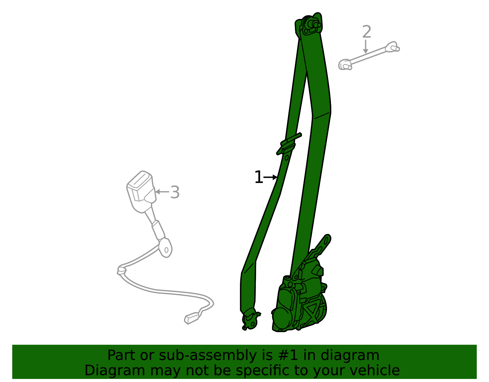 Seat Belt Assembly - BMW (72-11-8-076-523)