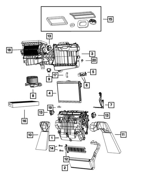 Air Conditioner and Heater Units for 2015 Jeep Wrangler #2