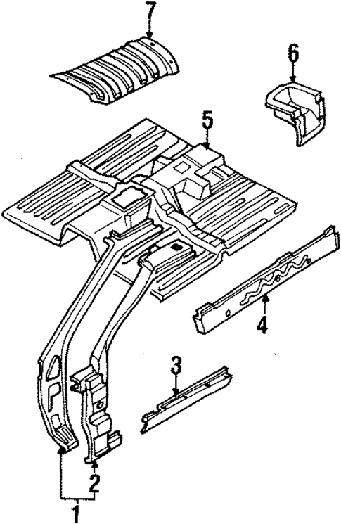 Hinge Pillar for 2002 Kia Sportage #0