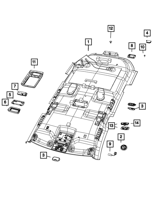 « 6PX41HDAAD –  : Garnissage Du Pavillon pour Mopar Image »