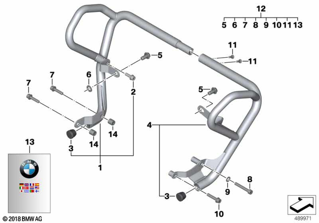 77148405683 - : Left Engine Protection Bar for BMW-Motorrad Image