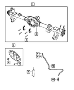 5003648AA - Rear Axle; Dana 226 MM; Differential and Drive Line: Hex Head Bolt, Mounting for Dodge: Ram 1500, Ram 2500, Ram 3500 | Jeep: Commander, Grand Cherokee, Wrangler, Wrangler JK Image
