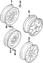 4321060G10ZBP - : Wheel, Steel for Suzuki Image