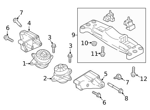 Engine & Trans Mounting for 2016 Kia K900 #0