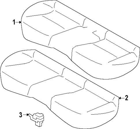 Rear Seat Components for 2024 Subaru Crosstrek #2