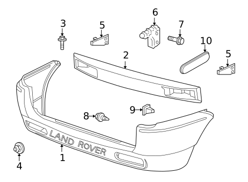 Bumper & Components - Rear for 2003 Land Rover Freelander #0