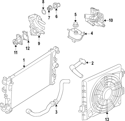 Water Pump for 2023 Nissan Kicks #1