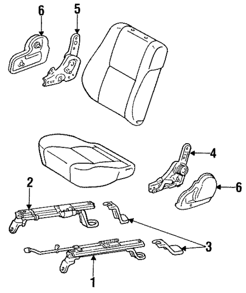 Manual Seat Tracks & Components for 1991 Toyota Land Cruiser #0