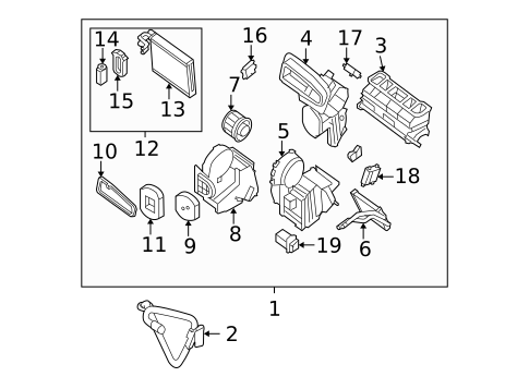 Evaporator & Heater Components for 2007 Nissan Sentra #0