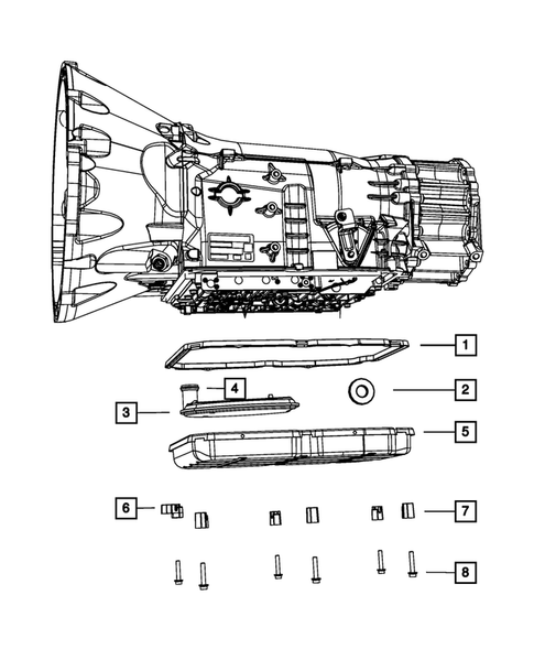 Case, Extension, Oil Pan, and Indicator (Dipstick) for 2009 Jeep Grand Cherokee #1