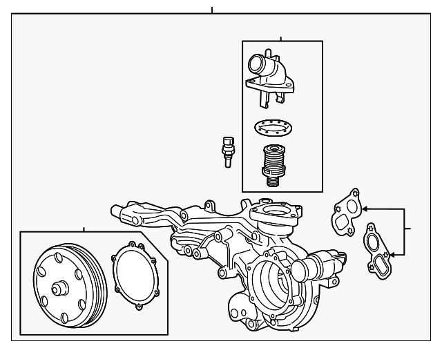 2014-2019 GM Engine Water Pump Housing with Pump 12685731 GM ...