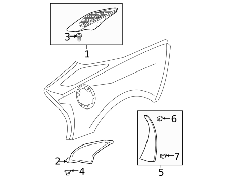 Exterior Trim - Quarter Panel for 2019 Chevrolet Corvette #0