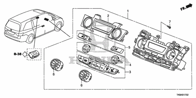 Auto Air Conditioner Control (2) for 2011 Honda Odyssey #0