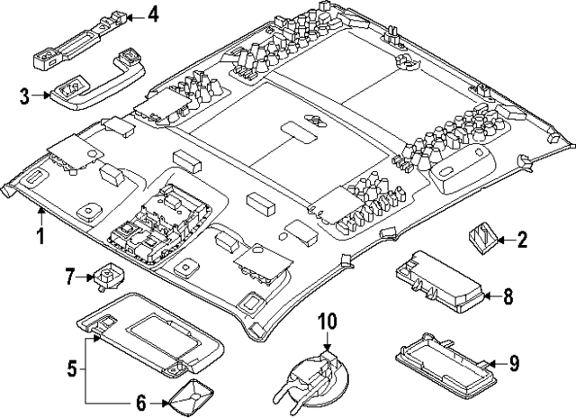 KB3Z2104105CC - : Visor for Ford Image