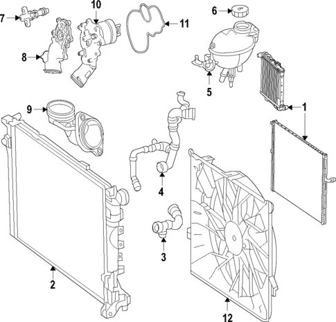 Water Pump for 2021 Mercedes-Benz GLE63 AMG S #1