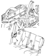 XA971F1AI - : Front Outer Seat Belt, Left for Mopar Image