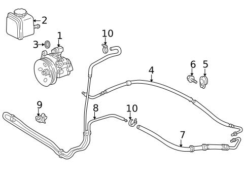Pump & Hoses for 2002 Mercedes-Benz ML55 AMG #0