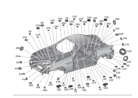 Expansion Plugs, Grommets for 2018 Mercedes-Benz SLC300 #0