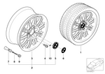 36112229650 - : Light Alloy Rim Polished 36907113 for BMW Image