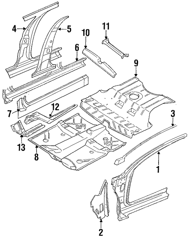 4874513 - Body: Hinge Pillar for Mopar Image