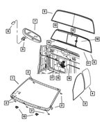55276862AA - Glass: Windshield Spacer for Mopar Image
