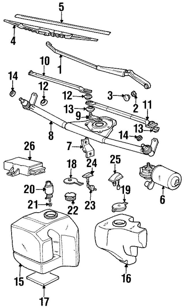 61618392004 - Body: Wiper Arm for BMW Image