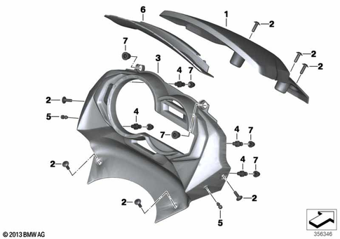 Motorcycle Trim Section, Windshield for 2011 BMW-Motorrad C 650 GT #7