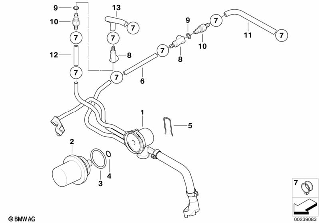 13537687250 - : Retour Fuel Hose for BMW-Motorrad Image