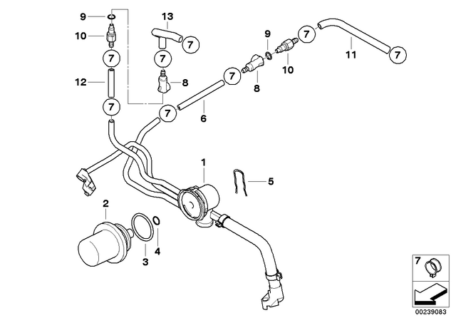 13537687250 - : Retour Fuel Hose for BMW-Motorrad Image