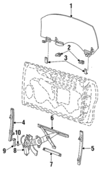 F4ZZ6323370E - Body: Handle Washer for Ford: Mustang Image