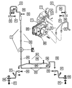 5264884AA - Service Brakes: Brake Tube for Dodge: Viper Image