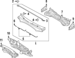 86430S9000 - : Rear Weather-Strip for Kia Image