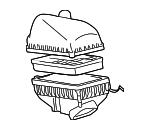 1770020051 - : 1997-2001 Toyota - Air Cleaner Assembly for Toyota: Camry, Solara Image