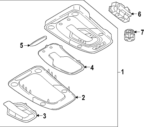 Overhead Console for 2024 Audi Q8 e-tron #0
