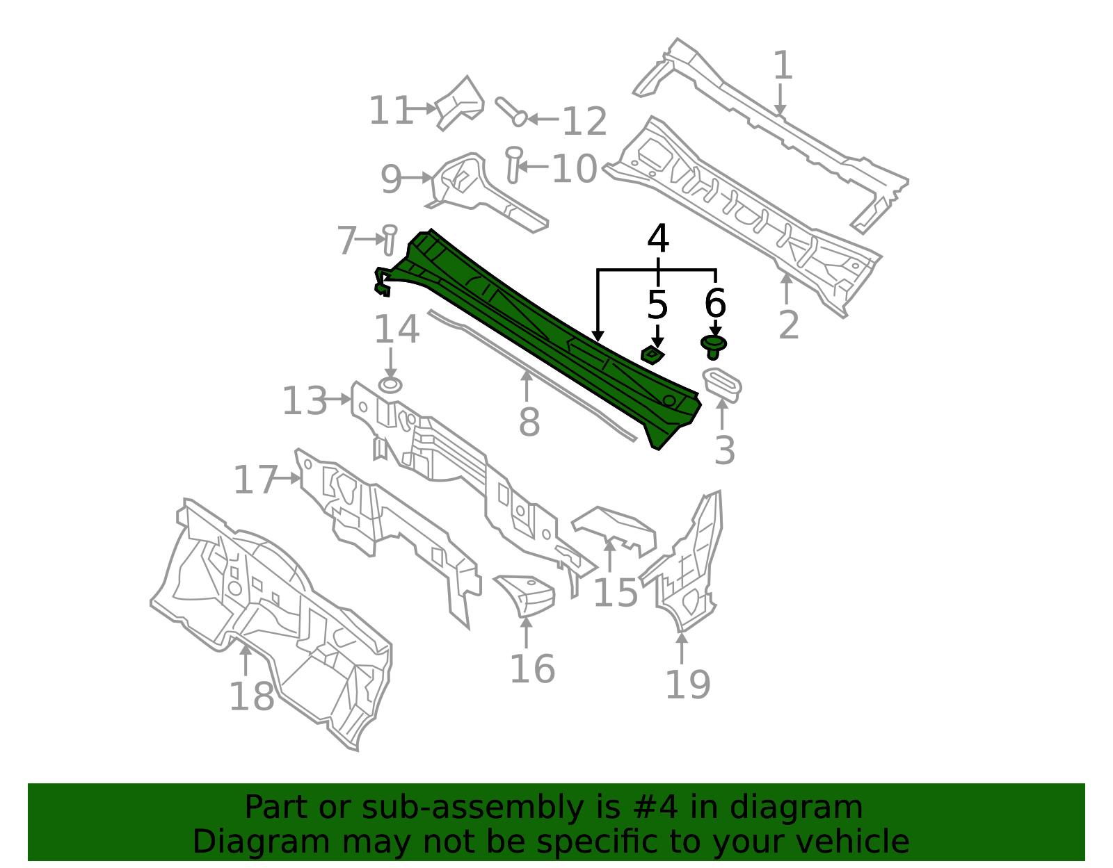 Genuine Cowl Top Panel (d40 N50) - 66862-ZL00A | NissanParts.cc