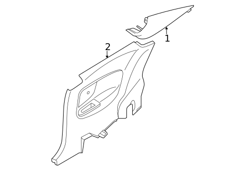 Interior Trim - Quarter Panels for 2013 Hyundai Elantra Coupe #0