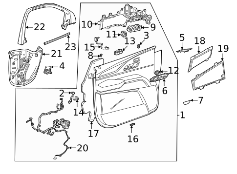 Front Door for 2023 Cadillac Escalade #3