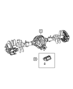 68158484AA - Rear Axle; Corporate 210 MM; Differential and Drive Line: Rear Complete Axle Assembly for Jeep: Liberty Image