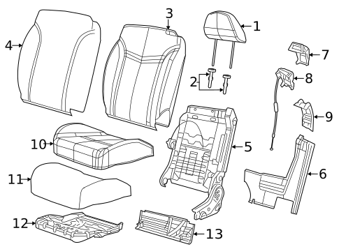 Front Seat Components for 2012 Chrysler 200 #0