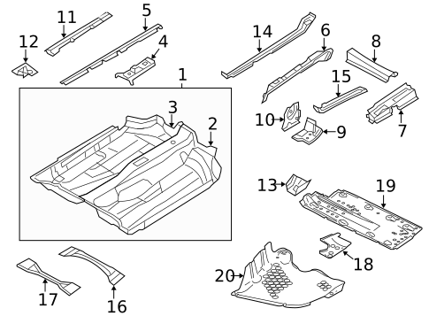 Floor & Rails for 2009 Volkswagen Jetta #1