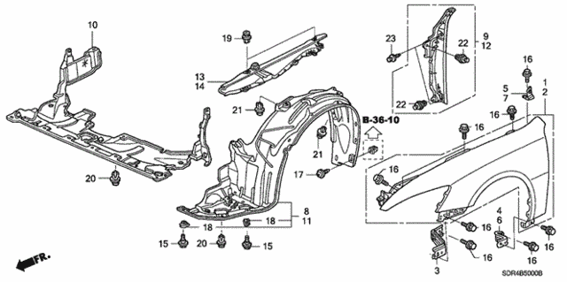Front Fenders for 2007 Honda Accord #0