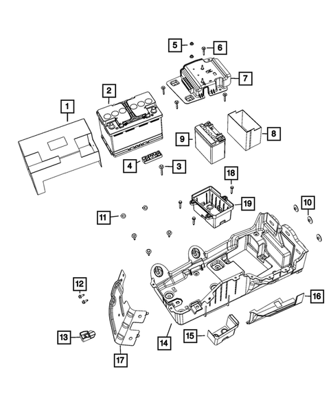 Battery, Battery Tray and Cables for 2024 Jeep Wrangler #7
