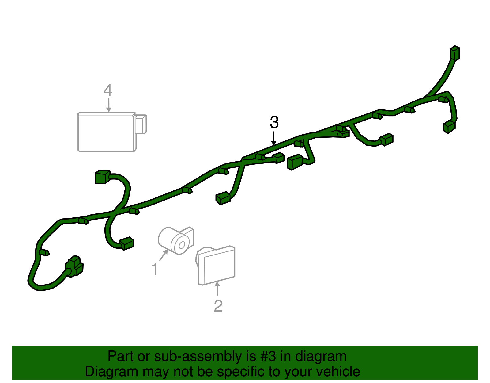2022-2023 Chevrolet Bolt EV Backup Alarm Wiring Harness 42765408